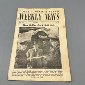 1950 CIE Weekly News Enterprise Belfast Dublin Cork Rail Link Irish Railway Mag