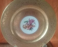 Royal Bavarian Hutscheneuther Selb Bavaria Gold Encrusted Dinner/ Cabinet Plate