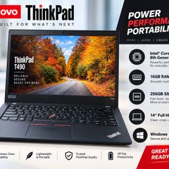 Lenovo ThinkPad T490 Intel i7 8th Gen | 16GB RAM | 256GB SSD | Windows 11 | Office 2021