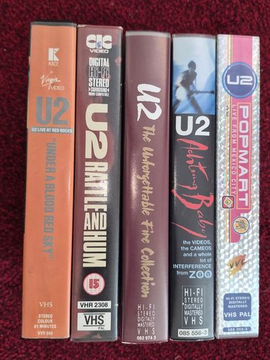 U2 VHS bundle x 5