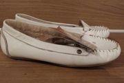 NWT White EMU Moccasin Leather Shoes size 5