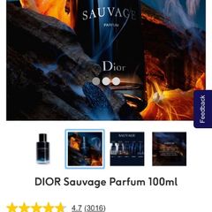 DIOR Sauvage 100ml pure parfum for him