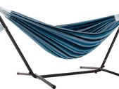 Double Cotton Hammock with Space-Saving Steel Stand Including Carrying Bag, Watermelon