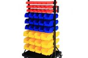 Bin Rack 90 Bins With Castor Wheels 1320h X 660w X 570d