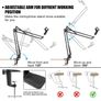 mic stand Mic Arm Desk Adjustable Suspension Boom Scissor Other Mics For Professional Streaming,Microphone Stand (Color : Black) Image 6