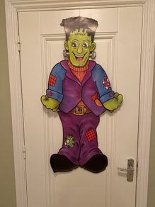 Frankenstein Halloween hanging decoration , may be vintage