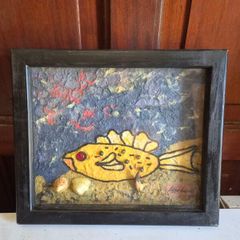 Original Irish Mixed Media Fish Artwork by D Emerson 1997