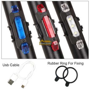 USB Rechargeable Bike Light Front /Rear Tail LED-