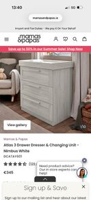 Mamas and Papas Atlas chest of drawers / changing unit