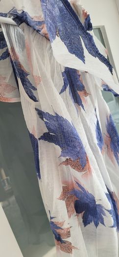 ANONYME Designers bardot leaf print top Sz XL (Fit 12-16UK) - Bnwot Rrp 69
