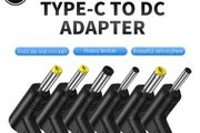 Laptop DC Power Adapter Kits USB Type C Female to DC Plug Power Connector