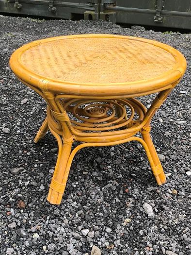 vintage wicker table
