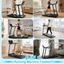 6 in 1 Treadmill with 3 percent to15 percent Incline, Under Desk Walking Pad, 1 12 km h HP Motor 8 Point Shock Absorption, 15 cm Adjustable Handlebar, LED Display, Remote Control, 130 kg Max Image 2