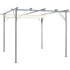 Pergola with Retractable Roof Anthracite 3x3 m Steel