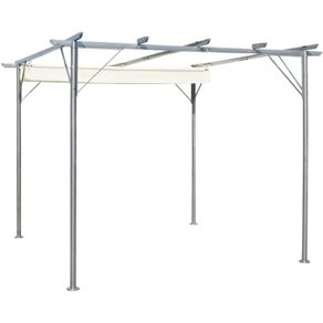 Pergola with Retractable Roof Anthracite 3x3 m Steel