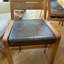 solid oak table, chairs and bench Image 5