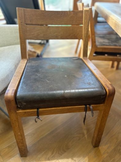 solid oak table, chairs and bench