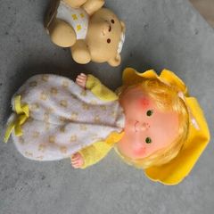 Buttercookie the Doll and Jellybear complete outfit Strawberry Shortcake 1979 Kenner A.G.C Same era as MLP G1 My Little Pony