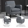 Modern Fabric Accent Chiar Club Armchair Sofa with Padded Seat,Light Grey (FREE SHIPPING) Image 6