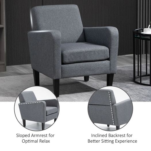SALE Modern Fabric Accent Chiar Club Armchair Sofa with Padded Seat (FREE SHIPPING)