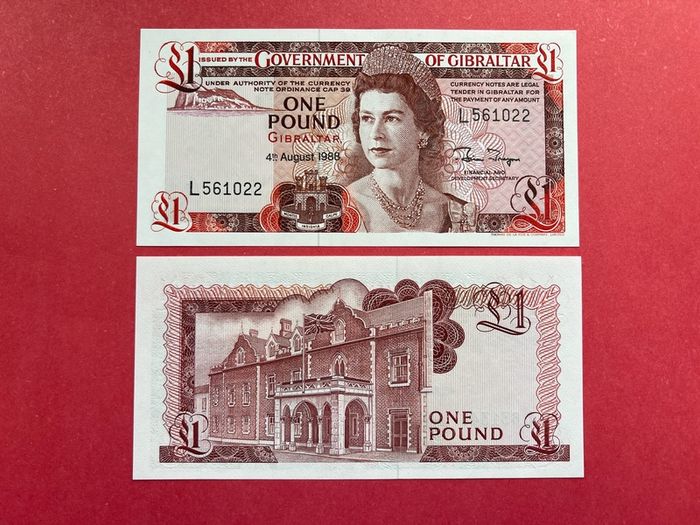Gibraltar  1 Pound. 1988  Pick. 20e  ( uncirculated )