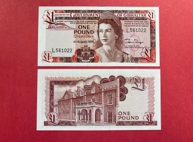 Gibraltar  1 Pound. 1988  Pick. 20e  ( uncirculated )