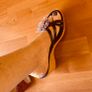 Cork wedges summer sandals with flower Image 3