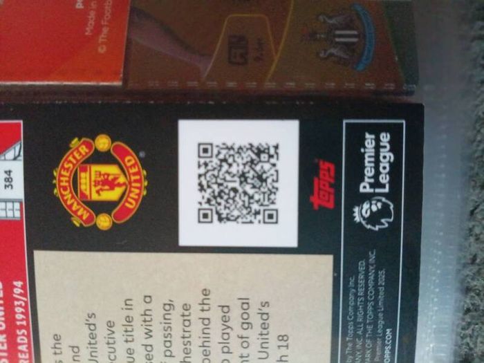 Eric Cantona Retro Threads 1993/94 Topps Manchester United Card