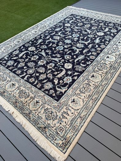Fine Persian Nain Rug | Hand-Knotted Wool & Silk | 248 x 350 cm / 8.1 x 11.5 ft