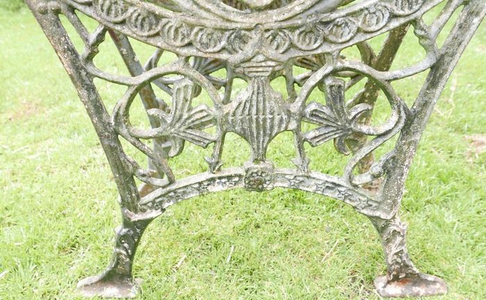Antique Cast Iron Table Legs - Olde School Architectural Antiques (width 26" x height 25")