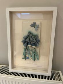 Framed 3D Ceramic Wall Art - "Summer Dreams" by Sandra Cole