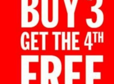 Buy Any 3 Items Get 4th Item Free