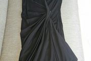 Sportmax black mock wrap dress size small uk8-10
