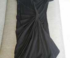 Sportmax black mock wrap dress size small uk8-10
