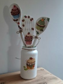 Set Of 3 Decorative Kitchen Utensils in the Jar