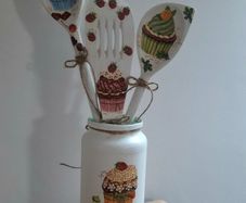 Set Of 3 Decorative Kitchen Utensils in the Jar