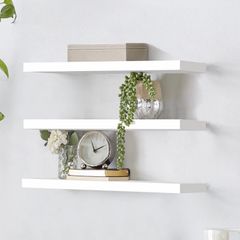 3 Pack Floating Shelves,Wall Mounted Shelf with Invisible Brackets,Wall Decor Display Shelves Storage Unit
