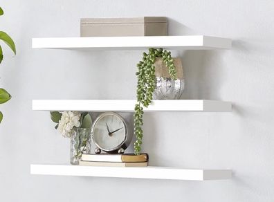 3 Pack Floating Shelves,Wall Mounted Shelf with Invisible Brackets,Wall Decor Display Shelves Storage Unit