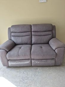 Nubuck grey 2 Seater Electric Sofa.