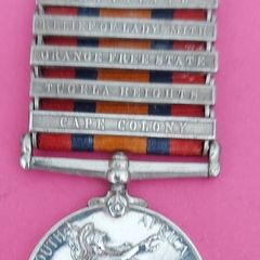 Anglo-Boer War Q.S.A. 5 Bar Medal 1899- 1902 with "Ghost Dates" 1st Connaught Rangers