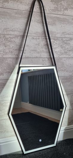 LED Bathroom Mirror 60x80cm Black Frame