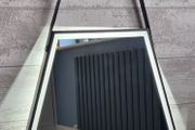 LED Bathroom Mirror Black Frame Demister Bright Light