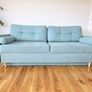Sofa Bed. Sleeping fuction with Storage container. Comfortable sleep for your guests. High quality materials. Great condition. Decorative pillows included. Image 2