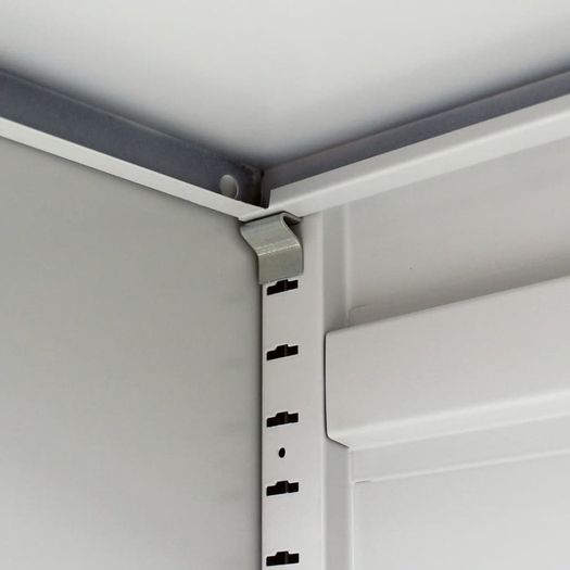 Office Cabinet with 4 Doors Steel 90x40x180cm Grey