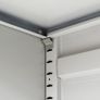 Office Cabinet with 4 Doors Steel 90x40x180cm Grey Image 8