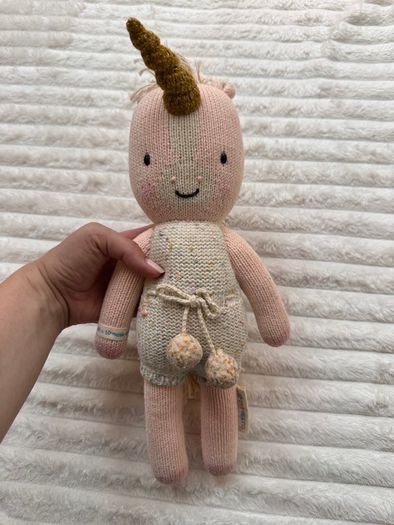 Cuddle + Kind ELLA Unicorn Plush Plush Doll Handmade In Peru approx. 35 cm. Used Please see photos