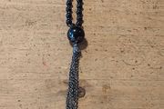 Black beaded necklace