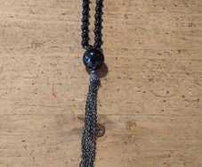 Black beaded necklace