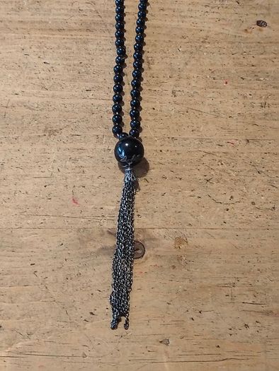 Black beaded necklace