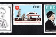 1988 Ireland Anniversaries Statemen of Ireland - WT Cosgrave; Order of Malta Golden Jubilee, Birth Centenary of Barry Fitzgerald (Autor)  Commemorative Stamps Mint Never Hinged (MNH).